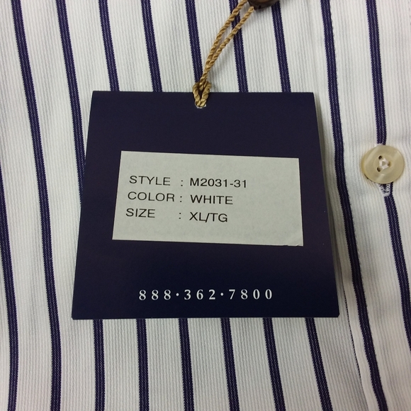 Joey Rodolfo 1879 NWT Men's Dress Shirt Button Front L/S Point Collar Striped - Picture 8 of 11
